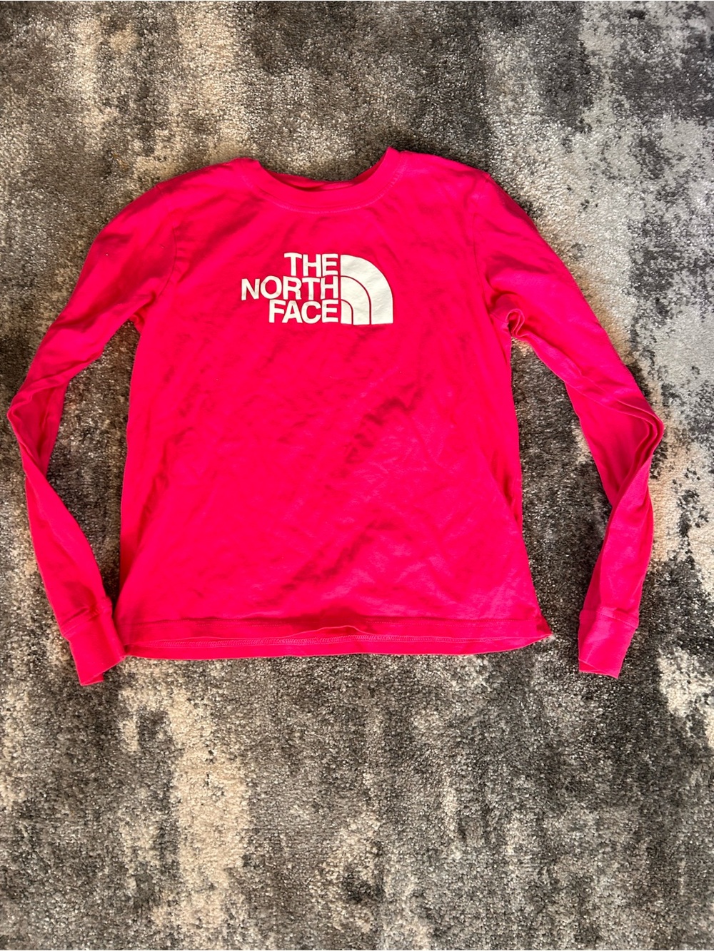 The North Face Hot Pink Logo Long Sleeve Tee